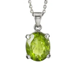GenZcomplex Silver-Plated Oval Pendants with Chains-55