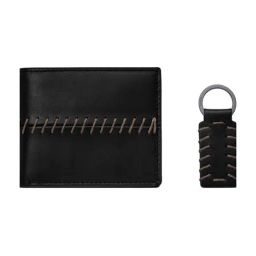 Fossil Bronson Black Small Leather Bi-Fold Wallet & Leather Belt Gift Set-8