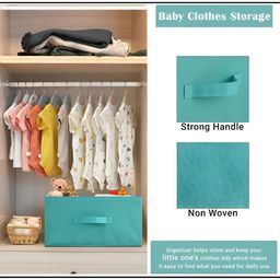 Aura Green Set of 4 Regular Foldable & Multipurpose Wardrobe Storage Box Drawer Organiser image 2