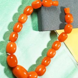 Imli Street Resin Orange Beaded Necklace-image-96
