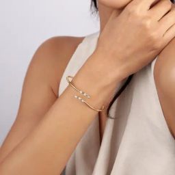 Mia by Tanishq Ethereal Elegance 14k Gold & Diamond Bangle-image-75