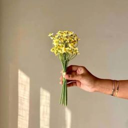 Mason Home Yellow Foam Artificial Flowers-image-5