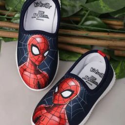 Kidsville Kids Spiderman Printed Navy Loafers-image-68