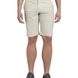 Colorplus Beige Regular Fit Striped Shorts-image-94