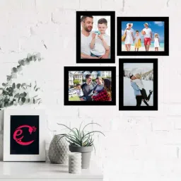 eCraftIndia Memory Wall Collage Photo Frame - Set of 4 Photo Frames for 4 Photos of 6'x8'-10