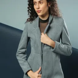 Campus Sutra Teal Regular Fit Jacket-image-73
