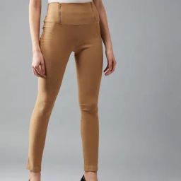 DOLCE CRUDO Beige Skinny Fit Jeggings-picture-38