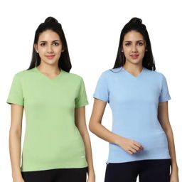 Omtex Blue & Green Regular Fit Sports T-Shirt - Pack Of 2-image-14