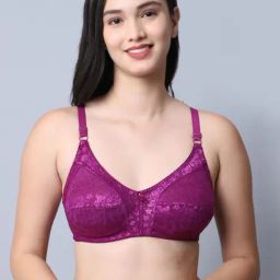 Gracit Purple Self Pattern Bra-image-38