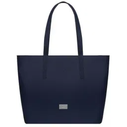 KLEIO Navy Solid Medium Tote Handbag-image-10