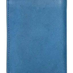SASSORA Izan Navy & Tan Small Leather Bi-Fold Notecase for Men image 3