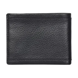SASSORA Unlit Black & Red Small Leather Bi-Fold Wallet for Men image 3