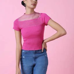 showoffff SHOWOFF Pink Regular Fit Top-picture-7