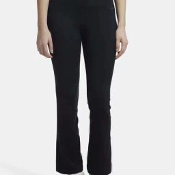 Jockey MW77 Women's Microfiber Elastane Stretch Regular Fit Flared Pants with Stay Fresh Treatment-image-6