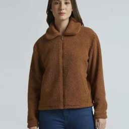 Pepe Jeans Brown Self Pattern Jacket-image-60