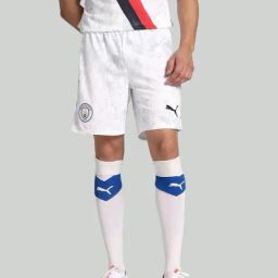 Puma White Regular Fit Printed Sports Shorts-image-98