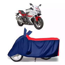 Auto Pearl Two Wheeler Cover with Bag for Benelli 302R, Red & Blue-picture-20