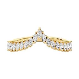SHINE ETERNAL Lab Grown Diamond 14k (585) Yellow Gold Tiara Wedding Band for Women-picture-32