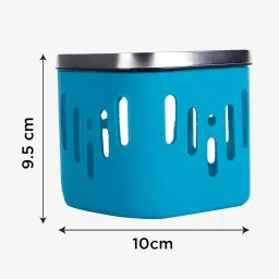 Glasafe 'O' Grip Tranquil Teal Borosilicate Containers - Set of 2 (600ml) image 2