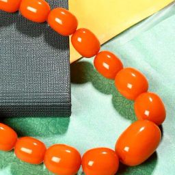 Imli Street Resin Orange Beaded Necklace-image-89