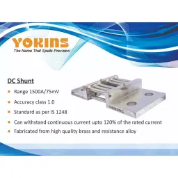 Yokins DC Current Shunt 1500 A/75 mV As per IS 1248 for Current Measurement image 2