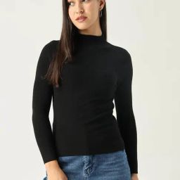SHOWOFF Black Regular Fit Top-image-72