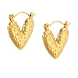 Tipsy closet Heart Shaped Hoop Earrings-image-74