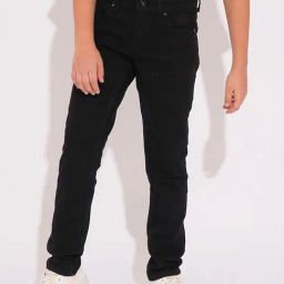 Jack & Jones Junior Boys Jet Black Cotton Solid Jeans-image-91