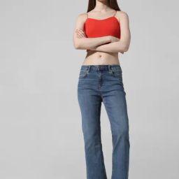 Only Light Blue Blended Regular Fit Mid Rise Jeans-image-31