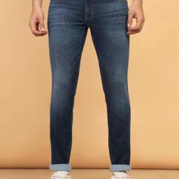 Wrangler Mid Blue Slim Fit Low Rise Jeans-picture-44
