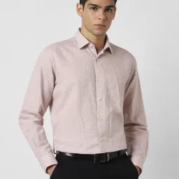 Van Heusen Pink Regular Fit Printed Shirt-picture-1