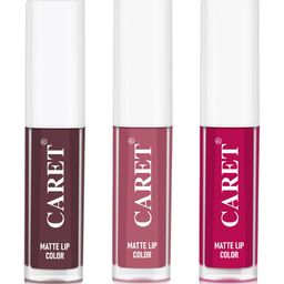 CARET ORGANIC Set Of 2 Super-Pigmented Liquid Matte Lipsticks - 6 ml Each -7 - 2 - 5-13