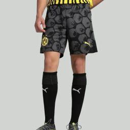 Puma Black Regular Fit Printed Sports Shorts-image-78