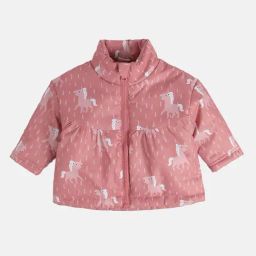 MINIKLUB Girls Dusty Pink Printed Full Sleeves Jacket-image-61