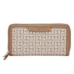 TOMMY HILFIGER Light Stone & Basket Brown Logo Zip Around Wallet-picture-41