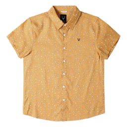 Allen Solly Junior Boys Mustard Printed Shirt-image-34