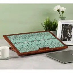 india circus by krsnaa mehta India Circus By Krshna Mehta Multi Teak Wood Printed Laptop Table Desk-picture-8