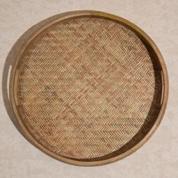 Westside Home Beige Rattan Woven Tray - Large-35