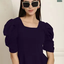Metronaut Women Pack OF 2 Puff Sleeve Peplum Top-33