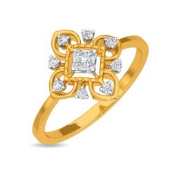 Kisna Diamond & Gold Jewellery Rebekah 14k (585) Diamond & Gold Ring For Women-image-30