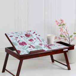 India Circus By Krshna Mehta Multi Teak Wood Printed Laptop Table Desk-43