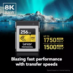 Lexar Professional CFexpress Type B Memory Card 256 GB Upto 1750 Mbps Read & 1500 Mbps Write Speed, GOLD image 2