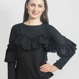 DELIS Monochrome Georgette Top-image-67