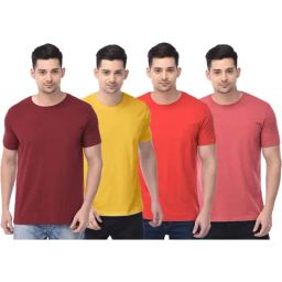 Color Capital Multicolored Regular Fit T-Shirt - Pack of 4-image-8