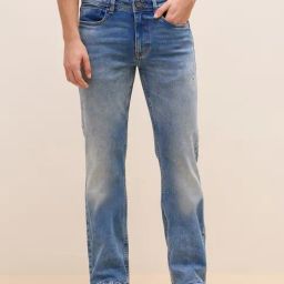 Iconic Blue Bootcut Fit Solid Jeans-image-90