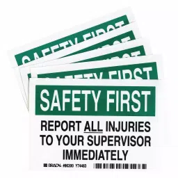 BRADY Label Polyester Adhesive Sign Mounting 5 x 3-1/2 x 0.01 inch, 3XAC6 (Pack of 5)-image-83