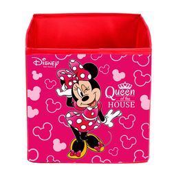 Kuber Industries Set Of 4 Pink & Black Disney Minnie Print Extra Large Foldable Storage Cube With Handle image 2