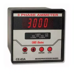 Metravi CE-03A  Digital Three Phase Ammeter 96x96 mm sq.-5