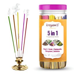 kreyam's Pink & Green 5-In-1 Fragrance Incense Sticks-image-80
