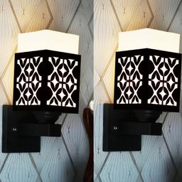 Gojeeva Brown Wood Square Wall Lamps-picture-25